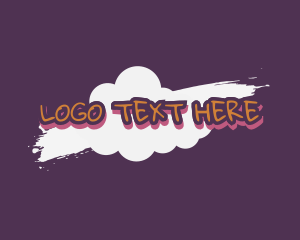 Mural - Brush Cloud Wordmark logo design