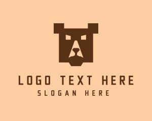 Icon - Digital Pixel Bear logo design