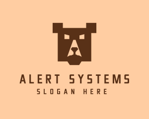 Digital Pixel Bear logo design