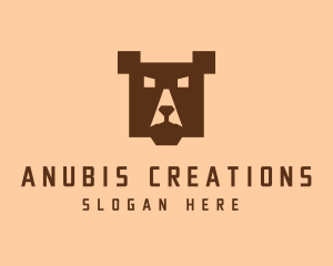 Digital Pixel Bear logo design