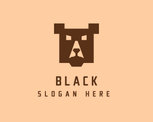 Digital Pixel Bear logo design