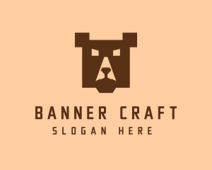 Digital Pixel Bear logo design