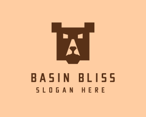 Digital Pixel Bear logo design