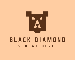 Digital Pixel Bear logo design