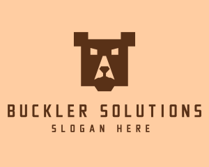 Digital Pixel Bear logo design