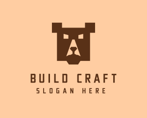 Digital Pixel Bear logo design