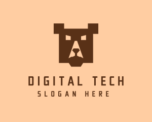 Digital - Digital Pixel Bear logo design
