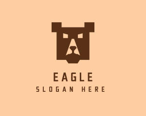 Digital Pixel Bear logo design