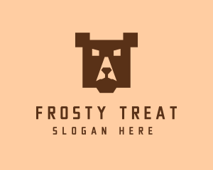 Digital Pixel Bear logo design