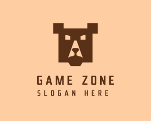 Digital Pixel Bear logo design