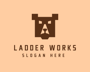 Digital Pixel Bear logo design