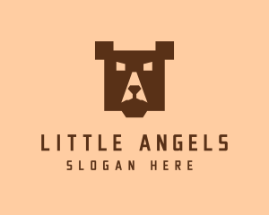 Digital Pixel Bear logo design