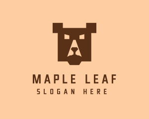 Digital Pixel Bear logo design