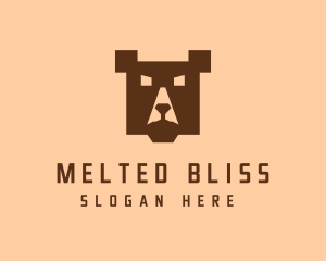 Digital Pixel Bear logo design