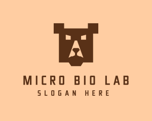 Digital Pixel Bear logo design