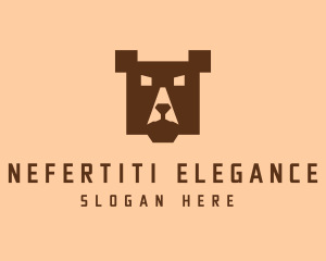 Digital Pixel Bear logo design