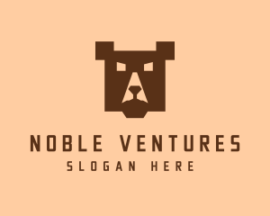 Digital Pixel Bear logo design