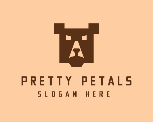 Digital Pixel Bear logo design