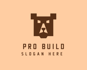 Digital Pixel Bear logo design