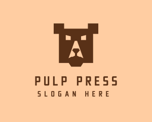 Digital Pixel Bear logo design