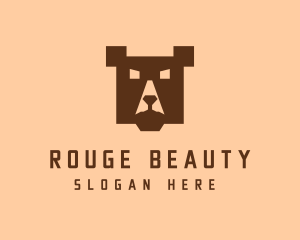 Digital Pixel Bear logo design