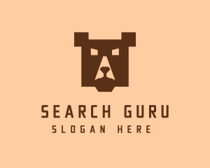 Digital Pixel Bear logo design