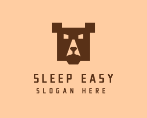 Digital Pixel Bear logo design