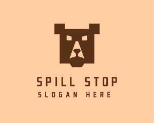 Digital Pixel Bear logo design