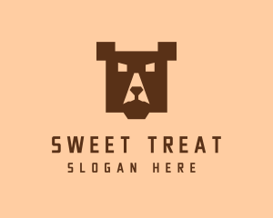 Digital Pixel Bear logo design