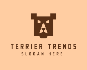 Digital Pixel Bear logo design