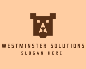 Digital Pixel Bear logo design