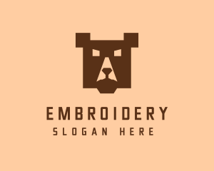 Digital Pixel Bear logo design