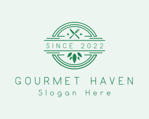 Vegan Restaurant Dining logo design