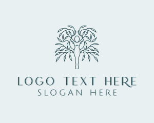 Elegant Yoga Wellness  logo design