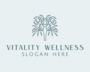 Elegant Yoga Wellness  logo design