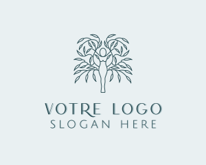 Tree Planting - Elegant Yoga Wellness logo design