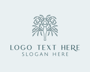 Tree - Elegant Yoga Wellness logo design