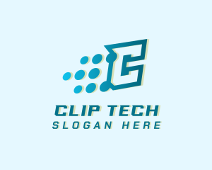 Modern Tech Letter C logo design