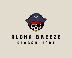 Skull Pirate Bone logo design