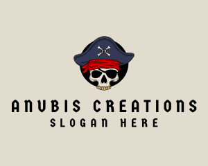 Skull Pirate Bone logo design