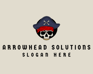 Skull Pirate Bone logo design