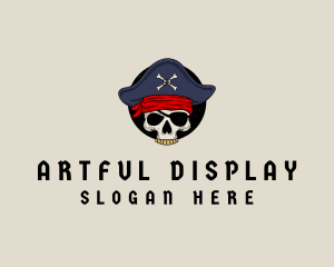 Skull Pirate Bone logo design