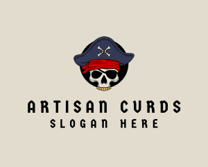 Skull Pirate Bone logo design