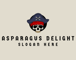 Skull Pirate Bone logo design