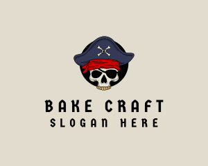 Skull Pirate Bone logo design