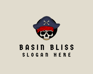 Skull Pirate Bone logo design