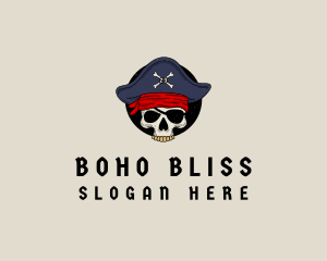 Skull Pirate Bone logo design