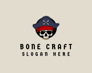 Bone - Skull Pirate Bone logo design
