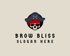 Skull Pirate Bone logo design