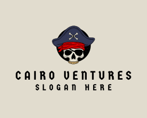 Skull Pirate Bone logo design